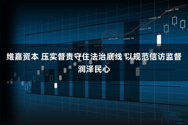 维嘉资本 压实督责守住法治底线 以规范信访监督润泽民心
